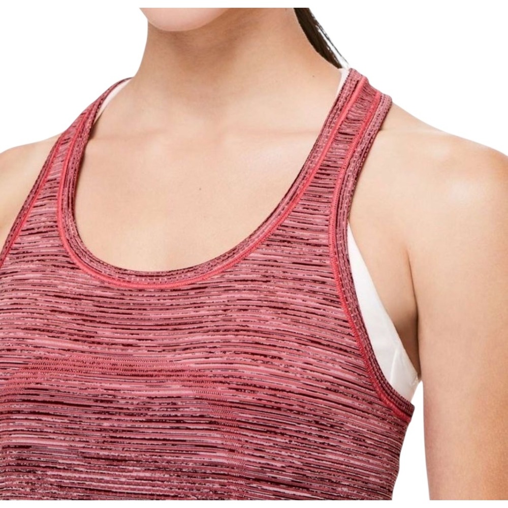 Lululemon Swiftly Tech 2.0 Racerback Tank Top Women's Ombre Red Black Activewear - Picture 3 of 11